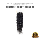 4x4/5x5 Ultra HD Lace Closure – Burmese Curly Vietnamese Hair Extensions Natural Black