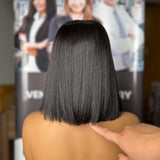 Straight Bob 4x4 HD Lace Closure Wig – 100% Vietnamese Hair, 250% Density, Natural Color
