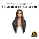 Straight 4x4 HD Lace Closure Wig – 100% Vietnamese Hair, 250% Density, Natural Color