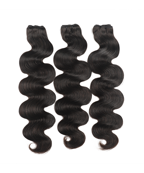 Bundles Weft Hair Body Wave Raw Hair Extensions Natural Black