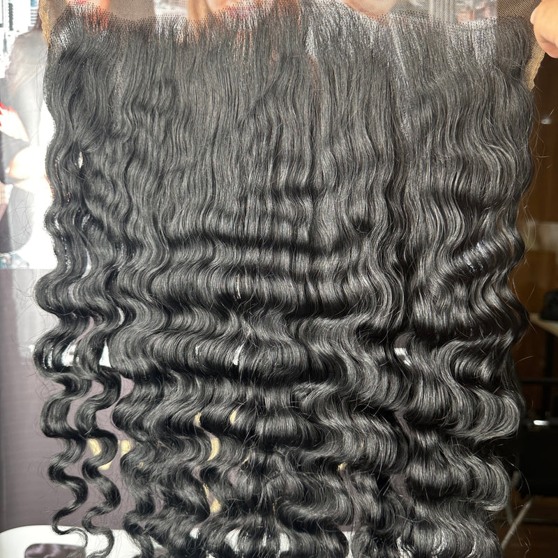 13x4 Ultra HD Lace Frontal – Wavy Vietnamese Hair Extensions Natural Black