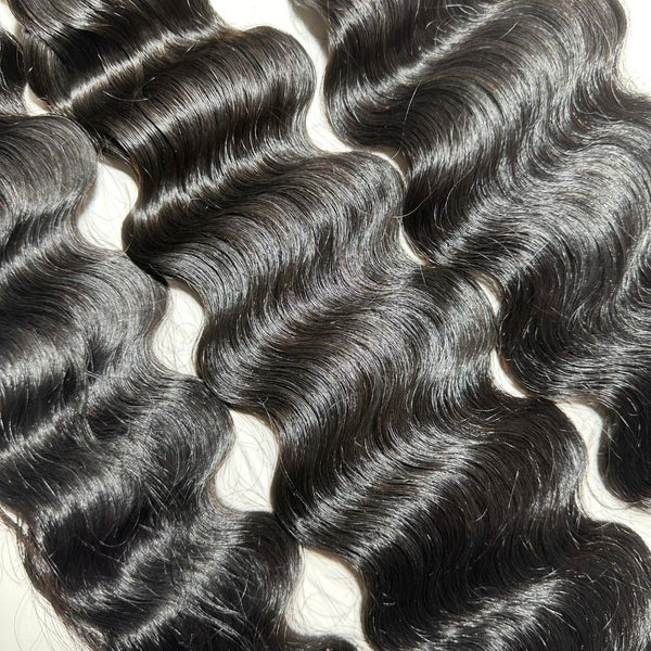 Bundles Natural Wave Raw Hair Extensions Natural Black