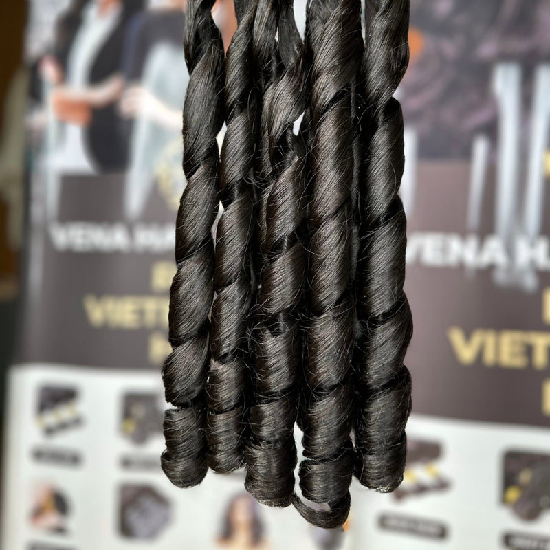 Loose Curly 100% Vietnamese Hair Bundles – Super Drawn, Natural Color