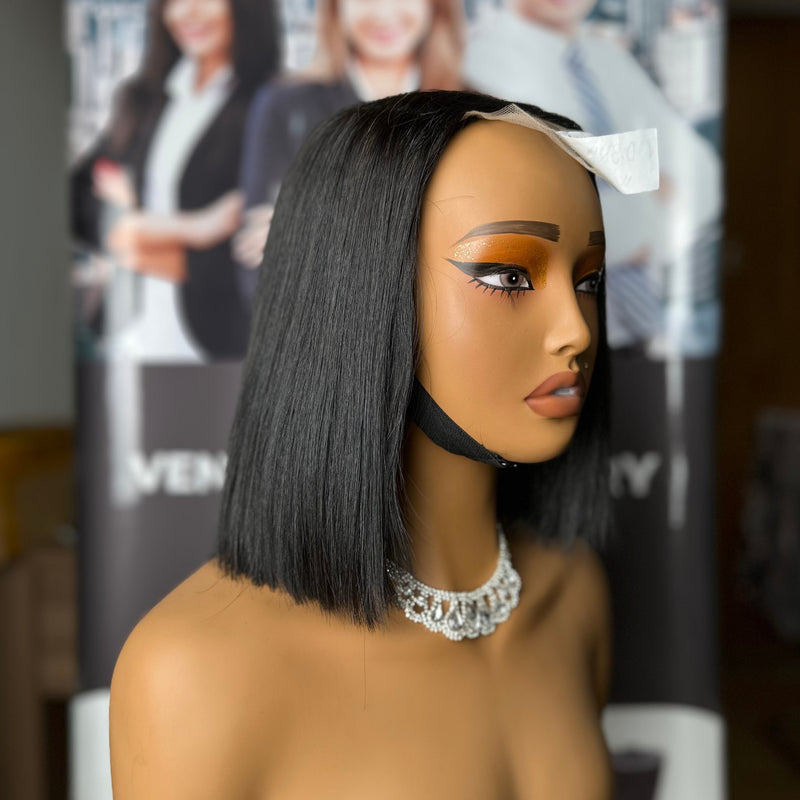 Straight Bob 4x4 HD Lace Closure Wig – 100% Vietnamese Hair, 250% Density, Natural Color