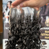 4x4/5x5 Ultra HD Lace Closure – Burmese Curly Vietnamese Hair Extensions Natural Black