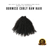 Bundles Weft Hair Burmese Curly Raw Hair Extensions Natural Black