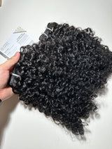 Bundles Weft Hair Burmese Curly Raw Hair Extensions Natural Black