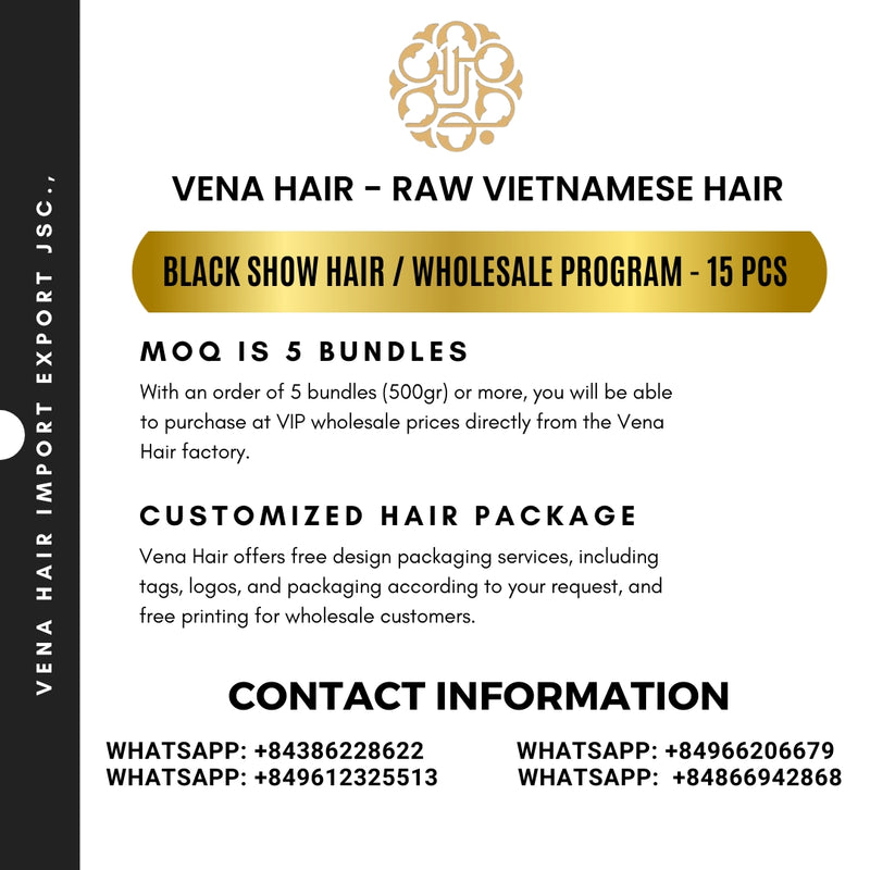 Bundles Weft Hair Natural Straight Vietnamese Hair Extensions Natural Black