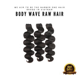 Bundles Weft Hair Body Wave Raw Hair Extensions Natural Black