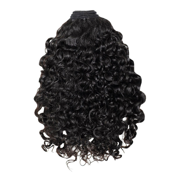 Bundles Weft Hair Burmese Curly Raw Hair Extensions Natural Black