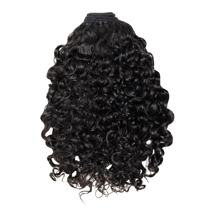 Bundles Weft Hair Burmese Curly Raw Hair Extensions Natural Black