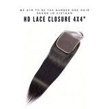 4x4/5x5 Ultra HD Lace Closure – Straight Vietnamese Hair Extensions Natural Black