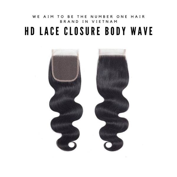 4x4/5x5 Ultra HD Lace Closure – Body Wave Vietnamese Hair Extensions Natural Black