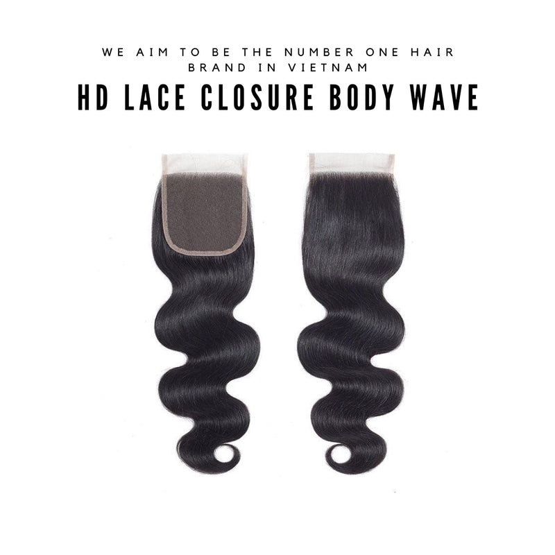 4x4/5x5 Ultra HD Lace Closure – Body Wave Vietnamese Hair Extensions Natural Black