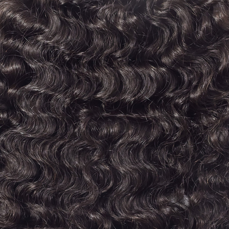 Bundles Weft Hair Burmese Deep Curly Raw Hair Extensions Natural Black