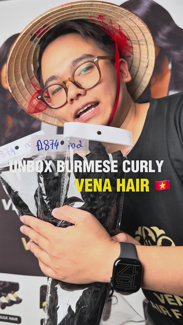 Burmese Curly Super Drawn Bundles – Vietnamese Hair Extensions Natural Black