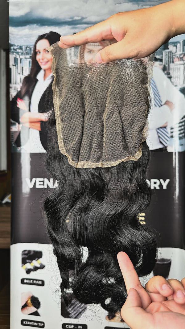 4x4/5x5 Ultra HD Lace Closure – Body Wave Vietnamese Hair Extensions Natural Black