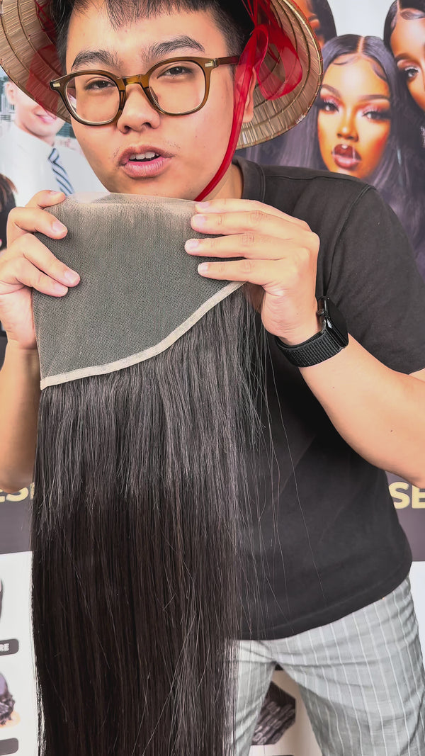 13x4 Ultra HD Lace Frontal – Straight Vietnamese Hair Extensions Natural Black