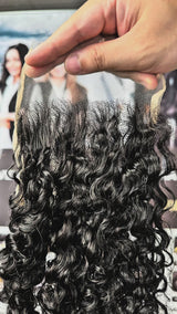 4x4/5x5 Ultra HD Lace Closure – Burmese Curly Vietnamese Hair Extensions Natural Black