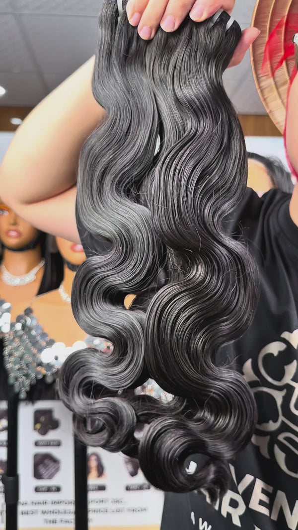Body Wave Vietnamese Hair Bundles – Super Drawn Weft Extensions Natural Black